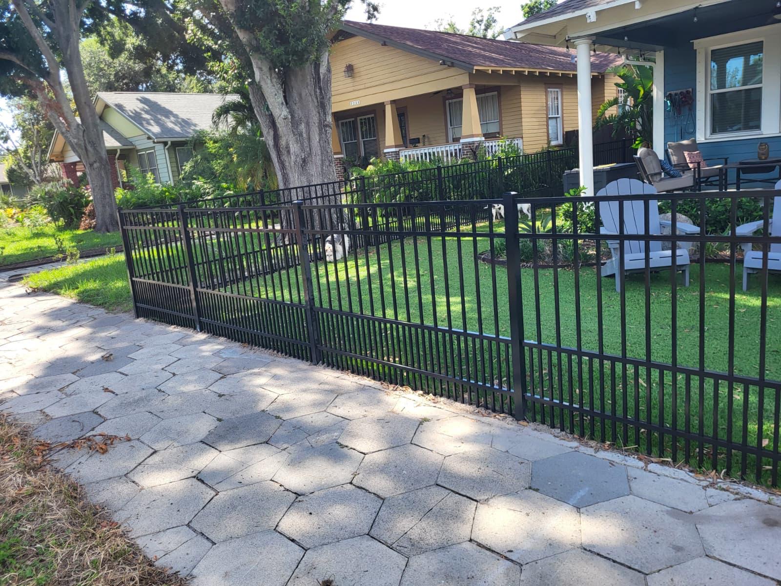 Black Aluminum Front Yard — Tampa Bay