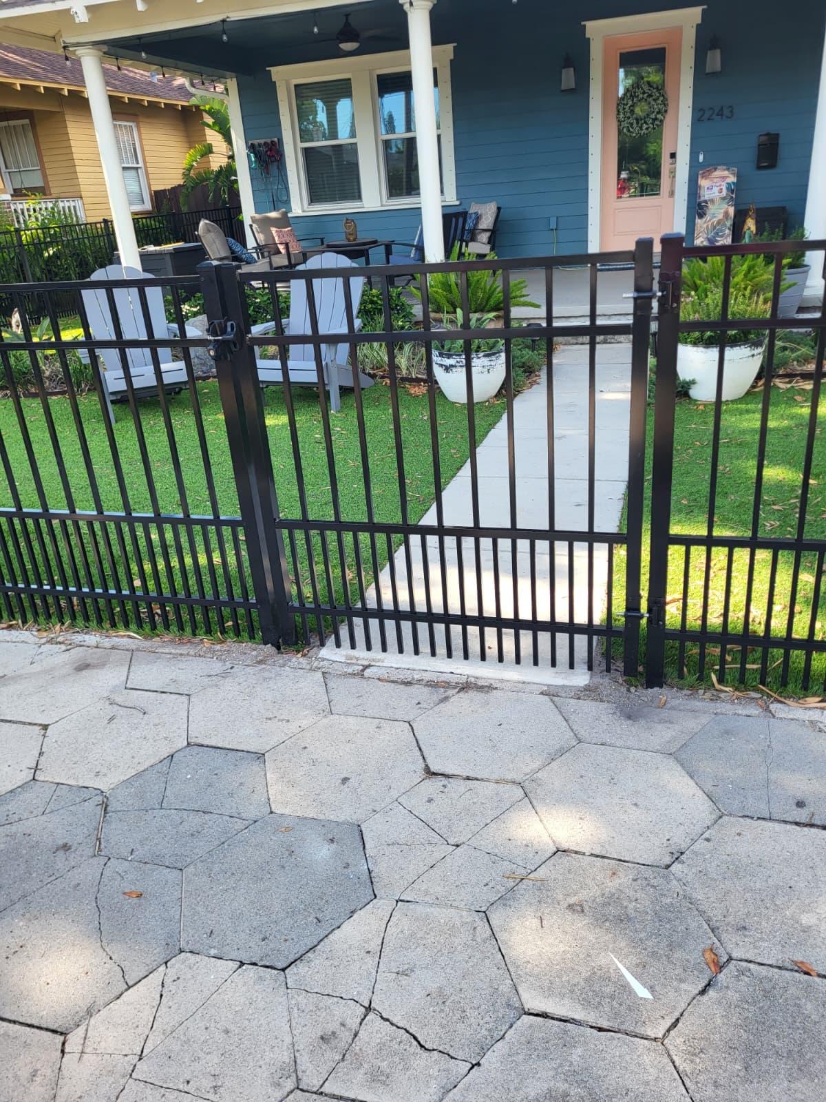 Black Aluminum Gate — Clearwater, FL